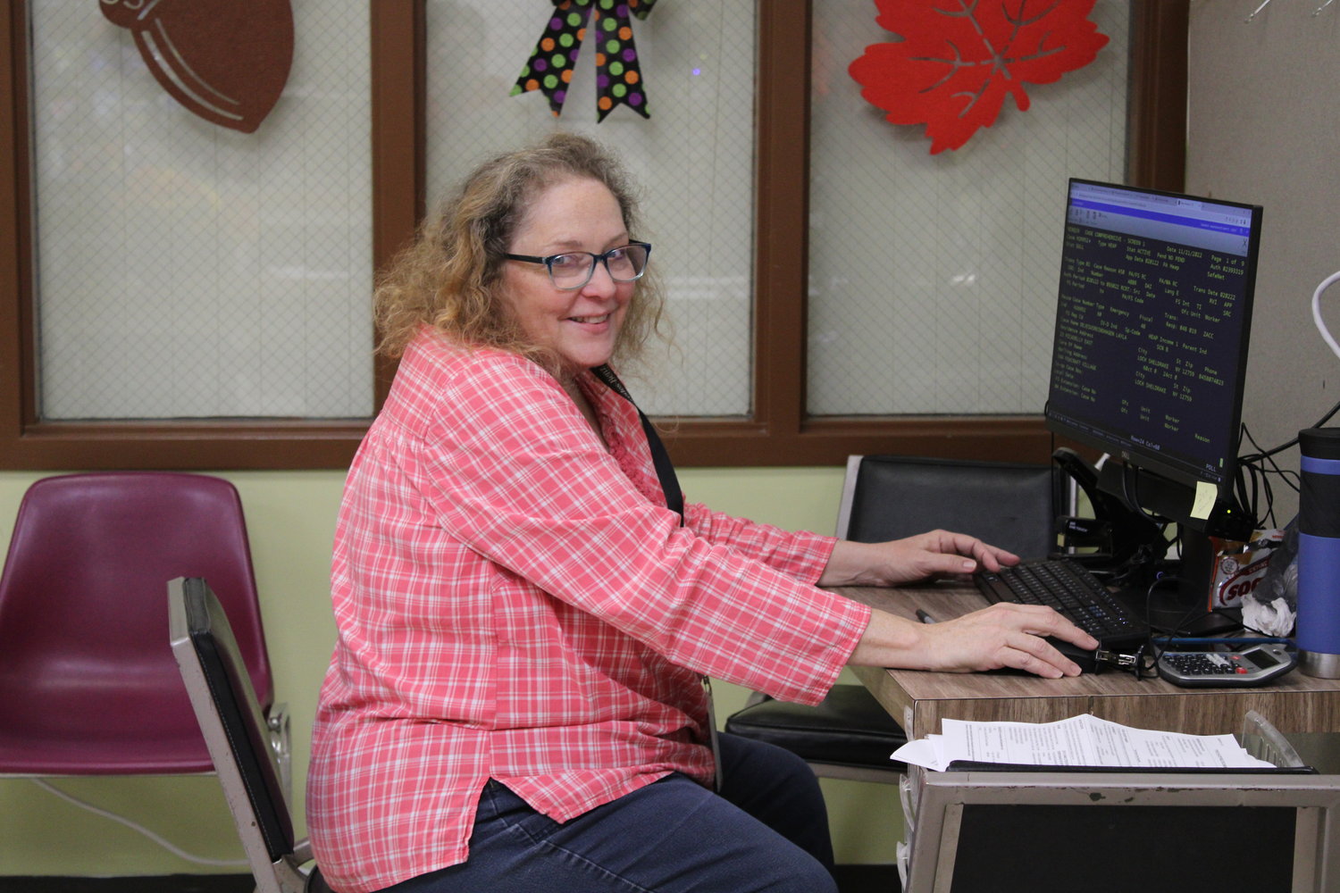 Laurel Anderson, an account clerk for HEAP. The program helps people in need stay warm in winter.